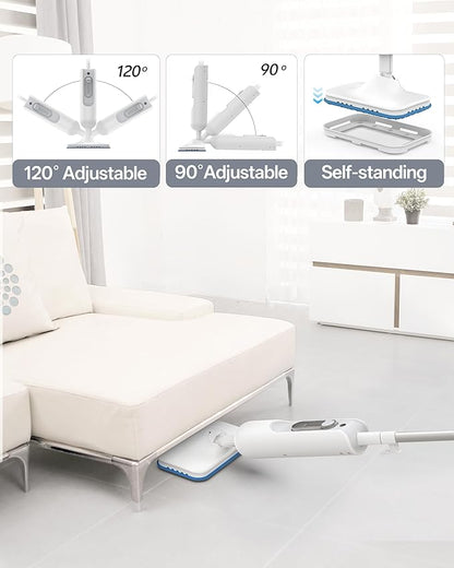 F2 Steam Mop,12-in-1 Handheld Steam Cleaner,Powerful Detachable Steam Mop for Floor Cleaning,360ML Tank,15FT Power Cable,Scrubbing Steam Cleaner for Home,Hardwood,Tile,Grout,Furniture-White