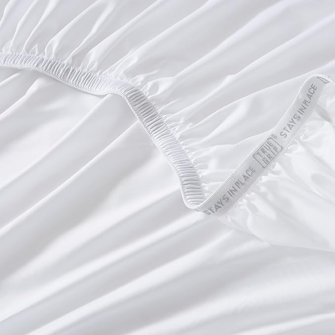 Linen Closet Luxury Cotton 1200 Thread Count Hotel Luxury 4-Piece Sheet Set, King, White