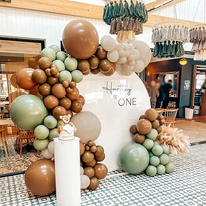 100pcs Brown Balloons 18 inch +12 inch +10 inch +5 inch Latex Party Coffee Balloon Birthday Baby Shower Decorations Wedding Balloons bulk