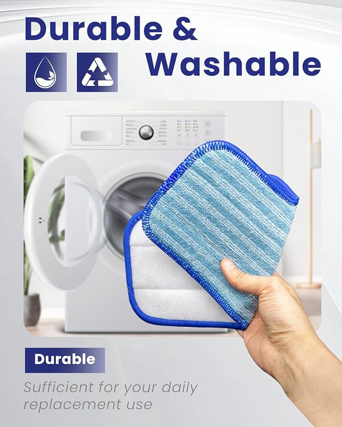 Microfiber Pads Compatible with Dupray Neat Steam Cleaner, Reusable Steam Mop Replacement Pads Fit for Dupray Steam Cleaner Accessories, Steamer cloth cover Durable & Washable - 3 Pack