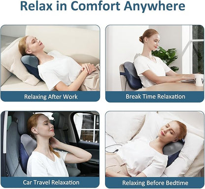 MOUNTRAX Shiatsu Back Massager with Heat, Gifts for Women Men, Back Massager for Pain Relief Deep Tissue, 3D Kneading Massage Pillow for Back