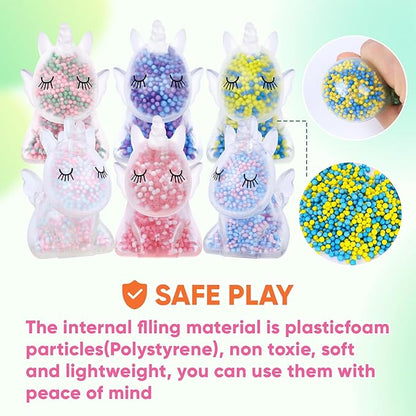 12 Pack Fidget Stress Balls for Kids Adults, Stress Relief Stress Ball, Bulk Squishy Squeeze Ball Set and Birthday Party Favors