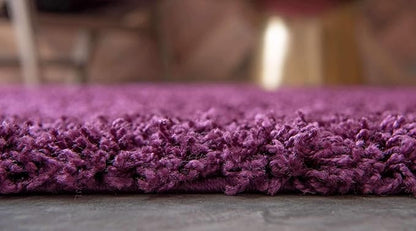 Unique Loom Solid Shag Collection Area Rug (10' x 13' Rectangle, Eggplant Purple)