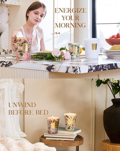 M&SENSE Pumpkin Spice Scented Candle, 3 Wick 35oz 150H Long Lasting Soy Candles, Fall Scent Unique Halloween Thanksgiving Gifts Home Decor