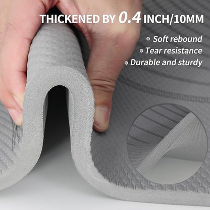 Large Yoga Mat-72’x36’x0.4’ Extra Width ＆ Thick,Comfortable,Non-Slip Exercise Mat-Works Great on All Floor for Stretching,Yoga Studio,Gym or Home Workouts