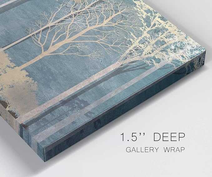 Wexford Home Home Decor Landscape Canvas Wall Art Abstract Floral Painting Modern Pictures Artwork Decoration for Living Room Kitchen Bathroom Office, Ready to Hang, into the woods, 24x36