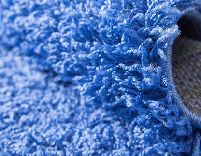 Unique Loom Solid Shag Collection Area Rug (8' x 10' Rectangle, Periwinkle Blue)
