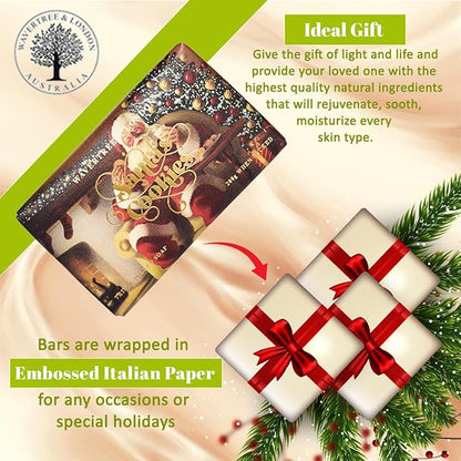 Wavertree & London Basil, Lime & Mandarin Scented Natural Soap (8 Bars), 7oz Moisturizing French Triple Milled Soap Bars enriched with shea butter - Pure Plant Oil Bath & Body Bars for All Skin Types