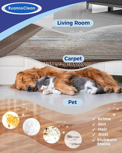 Steam Mop Pads Compatible with Newbealer NB603C NB602N Steam Cleaner for Home, 6 Packs Washable and Reusable Replacement Mop Pads for Hardwood, Laminate, Tile, and Ceramic Flooring