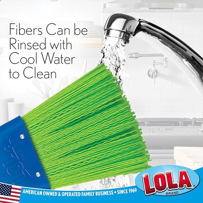 LOLA Whisk Broom, Hand Brush, 4 Pack Durable Bristles, Whisks Away Dirt & Debris, Compact, Hang Hole for Easy Storage, Indoor/Outdoor