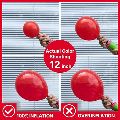 PartyWoo Red Balloons, 50 pcs 12 Inch Matte Red Balloons, Red Latex Balloons for Balloon Garland or Balloon Arch as Birthday Party Decorations, Wedding Decorations, Baby Shower Decorations, Red-Y57