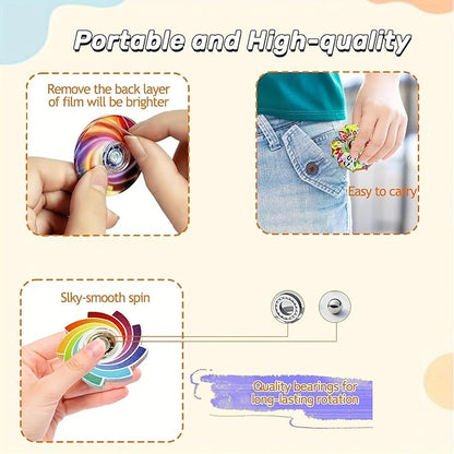 40 Pack Colorful Mini Fidget Spinners Bulk, Party Favors Birthday Gifts Christmas Stocking Stuffers for Kids Adults, Sensory Toys for Boys Girls ADHD Stress Relief, Treasure Box Classroom Prizes