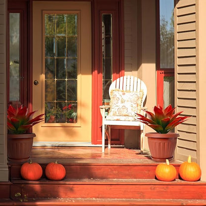 Velener Fall Fake Agave Artificial Plant, Red Fake Succulent Plant for Room Decor, Unpotted Faux Agave Stems Plant for Fall Outdoor/Indoor Decor, 28 inches, Set of 2