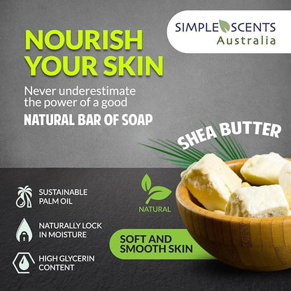 Coconut Vanilla Scented Natural Soap Bars (12 Bars), 3.5oz Moisturizing French Triple Milled Soap Bars Enriched with Shea Butter - Pure Plant Oil Bath & Body Bars