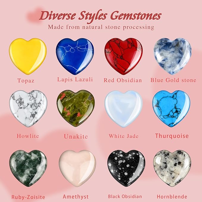 21 Pack Valentine’s Day Gifts for Kids, Valentine’s Day Cards with Heart-Shaped Crystal Gemstones for School Classroom Exchange, Valentine Party Favors&Goody Bag Fillers for Girls and Boys Ages 4–12