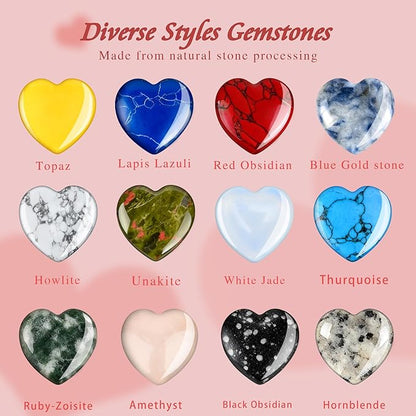 21 Pack Valentine’s Day Gifts for Kids, Valentine’s Day Cards with Heart-Shaped Crystal Gemstones for School Classroom Exchange, Valentine Party Favors&Goody Bag Fillers for Girls and Boys Ages 4–12
