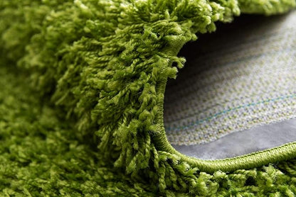 Unique Loom Solid Shag Collection Area Rug (9' x 12' Rectangle, Grass Green)