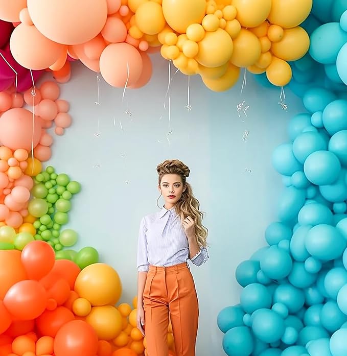 KALOR 12 Inch Teal Blue Balloons, 50 Pcs Latex Helium Balloons for Kid's Birthday Party, Baby Shower, Wedding, Graduate Party Decorations
