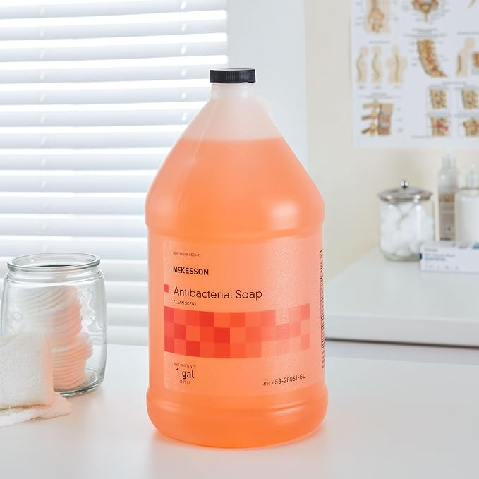 McKesson Antibacterial Liquid Hand Soap, 1 Gallon [Pack of 1] Refill, Clean Scent