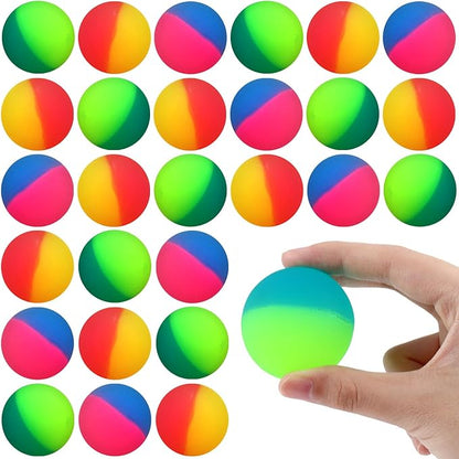 Jenaai 30 Pcs 45 mm/1.77 Inch Bouncy Balls for Kids, Large Rubber High Bouncing Balls in Bright Assorted Multi Colors Bulk for Birthday Party Favors Easter Classroom Carnival Prizes Gift