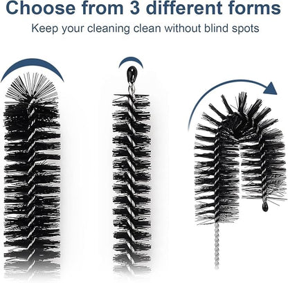 Straw Cleaner Brush Set, 12 Pieces Botthle Cleaning Brush and Nylon Tube Brush Brush, 11.8 Inch Long Cleaning Brush Kit for Water Bottle, Straws on Tumbler, Sippy Cup, Tea Pot Spout