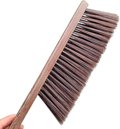Hand Broom Brush,Natural Wooden Handle Soft Bristles Dusting Cleaning Brush,Light and Sturdy for Furniture,Bed,Car,Bench, Crevice Cleans