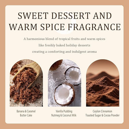 Winter Candle Gift Set for Women (2-Pack) - Gourmand, Fruity & Sweet Scented Soy Wax Candles, Clean Burning, Eco-Friendly, Cozy Home Decor Gift (8.8 oz Each) (Joyride Set No. 08)