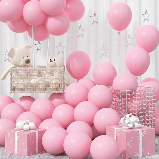 Pastel Pink Balloons - 30 Pcs, 12 Inch, Light Pink, Helium, Baby Shower, Princess Birthday Party Decorations