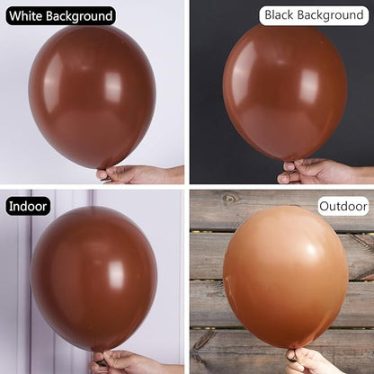 PartyWoo Brown Balloons 50 pcs 12 Inch Dark Brown Boho Neutral Coffee Latex Helium Balloons for Wedding Baby Shower Gender Reveal Graduation Safari Woodland Birthday Party Decorations Brown-F08