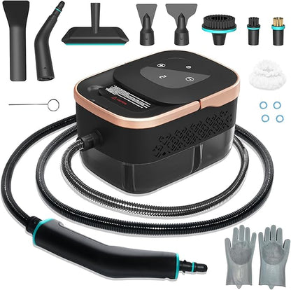 Handheld Steam Cleaner,15s Heat-Up,42.27oz Tank,6-Level Adjustable,2500W Portable Steamer for Cleaning with 11PCS Accessories,Steam Cleaner for Home,Car,Kitchen,Bathroom,Furniture,Floor,Grout