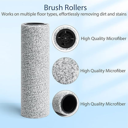 19Pcs Compatible with Ecovacs Deebot X8 Pro Omni,Yeedi S14 Plus Vacuum Cleaner Accessories Kit,1 Rubber Main Brush 1 Mop Roller 6 Side Brush 4 Hepa Filters 6 Vacuum Bags