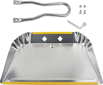 PHYEX 3-Pack 17" Heavy Duty Metal Dust Pans, Wide Dustpans for Household, Easy to Assemble