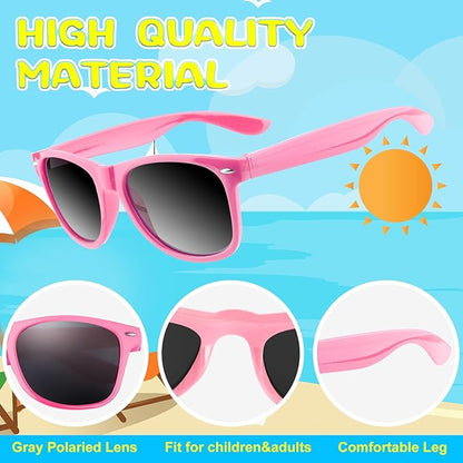 ASTARON 12 Pack Party Sunglasses Bulk Neon Party Favors for Beach Wedding Party Pool Party Supplies