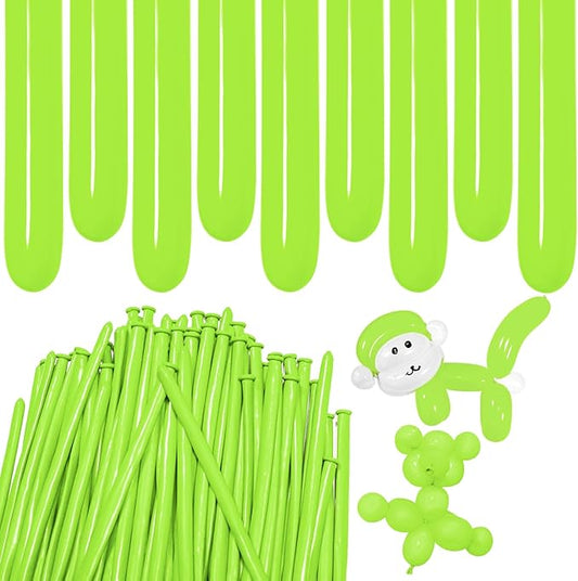 Light Green Long Balloons Premium 260 Twisting Balloons Animals Magic for Birthday Kids Wedding Party Supply 100pcs