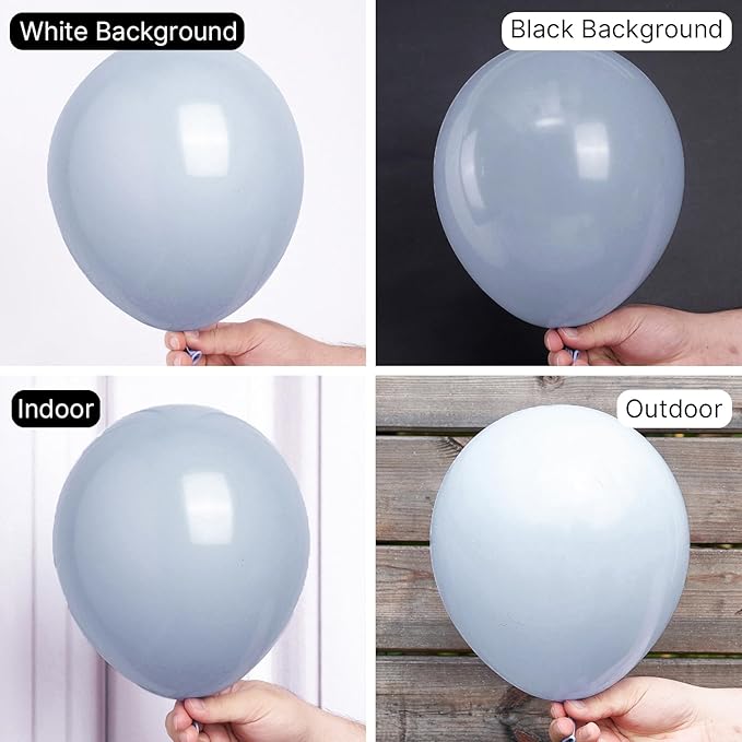 PartyWoo Dusty Blue Balloons 50 pcs 12 Inch Light Grey Blue Balloons for Graduation Wedding Baby Shower Gender Reveal Anniversary Graduation Birthday Party Decorations Blue-F51