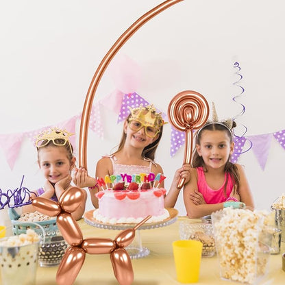 Metallic Champagne Gold Long Balloons Premium 260 Twisting Animals Magic Balloons for Birthday Kids Wedding Party Supply 100pcs