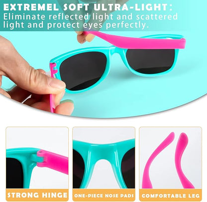 Kids Sunglasses Bulk,24Pack Kids Sunglasses with UV400 Protection,Kids Sunglasses Party Favors,for Boys Girls Age 3-8