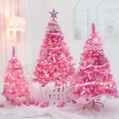 Pink String Lights with 100 Clear Bulbs on White Wire - 26.5 FT Waterproof Connectable Mini Tree Lights for Indoor Outdoor Use Party Holiday Patio Decorations