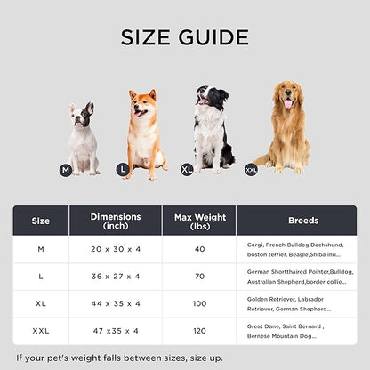 Bedsure Extra Large Dog Bed - Washable Giant Pet Bed Mattress with Oxford Fabric, Water Resistant Flat Pet Pillow Bed for XL Dog Crate, 44x35x4, Black