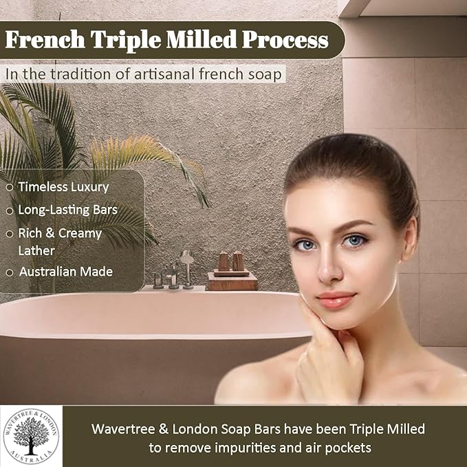 Wavertree & London Assorted Floral Scents Natural Soap Bars (Pack of 8), 7oz Moisturizing Triple Milled Soap Bars Enriched with Shea Butter and Pure Plant Oils | All Body & Bath Soap