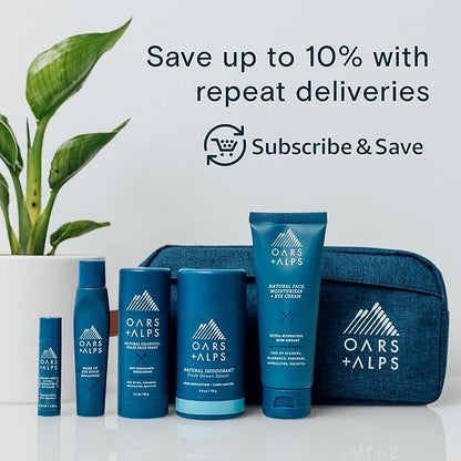 Oars + Alps Deodorant for Men & Women, Aluminum Free Deodorant for Men, Dermatologist Tested, Clean Ingredients, Non Toxic, Vegan, Long Lasting, Deep Sea Glacier, 2pk, 2.6oz