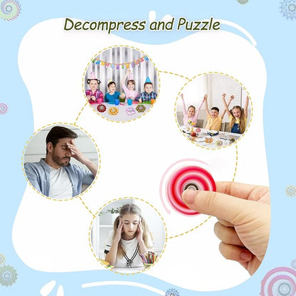 50 Pack Fidget Spinner Mini Toys,Party Favors Supplies Birthday Gifts Easter Basket Goodie Bags Stuffers for Kids Adults,Sensory Toys for Boys Girls Stress Relief,Treasure Box Toy Classroom Prizes