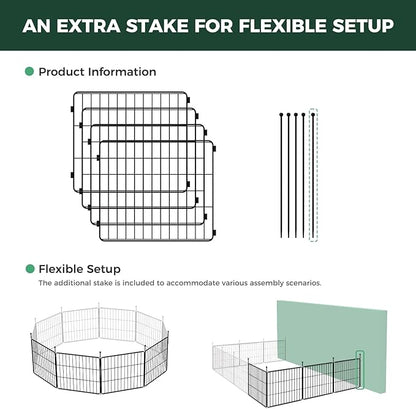 FXW MiniPaws Unleashed Dog Playpen for Yard & RV Camping, Expandable 20-inch 4 Panels for Puppies and Small Dogs, Portable for Indoor and Outdoor Use