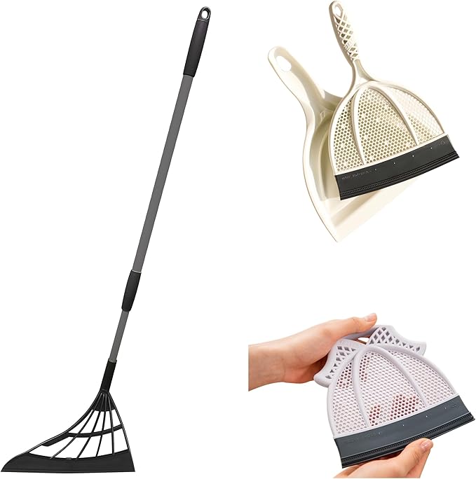 Broombi Brush & Dustpan with Mini Pet Hair Remover