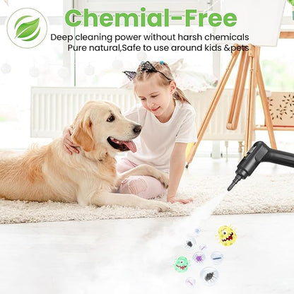 Handheld Steam Cleaner for Home, 2500W High Pressure Steam Cleaner for Car Detailing, 3 Steam Levels, 1600Ml Tank, High Heat Steamer for Bed Bugs, Couch, Furniture, Kitchen, Bathroom