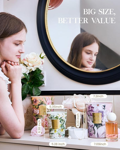 M&SENSE Pumpkin Spice Scented Candle, 3 Wick 35oz 150H Long Lasting Soy Candles, Fall Scent Unique Halloween Thanksgiving Gifts Home Decor