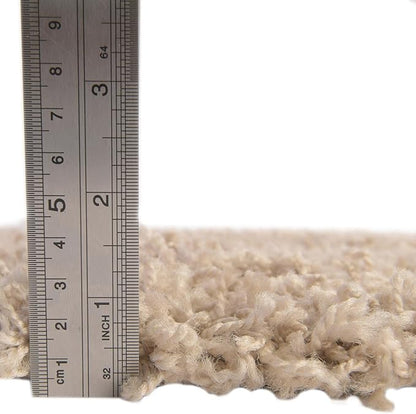 Unique Loom Solid Shag Collection Area Rug (2' 6" x 16' 5" Runner, Taupe)