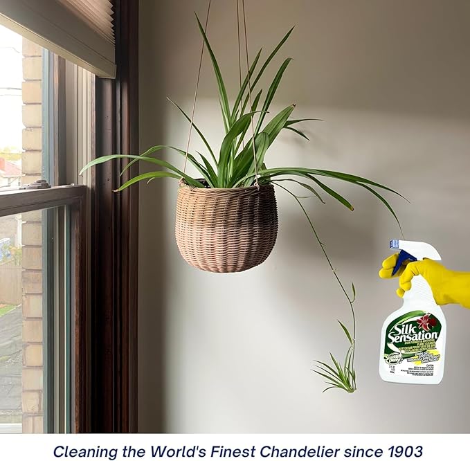 Sparkle Plenty Silk Sensation Fake Plant Cleaner - Artificial Plants & Flowers Silk Plant Cleaner Spray No Wipe - Artificial Plant Cleaner Spray No Wipe & Silk Flower Cleaner Spray (1 Gallon, 2 Pack)