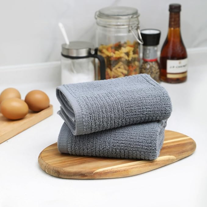 Glynniss Cotton Terry Cloth Kitchen Towels - Pack of 3, 16x26 Inches