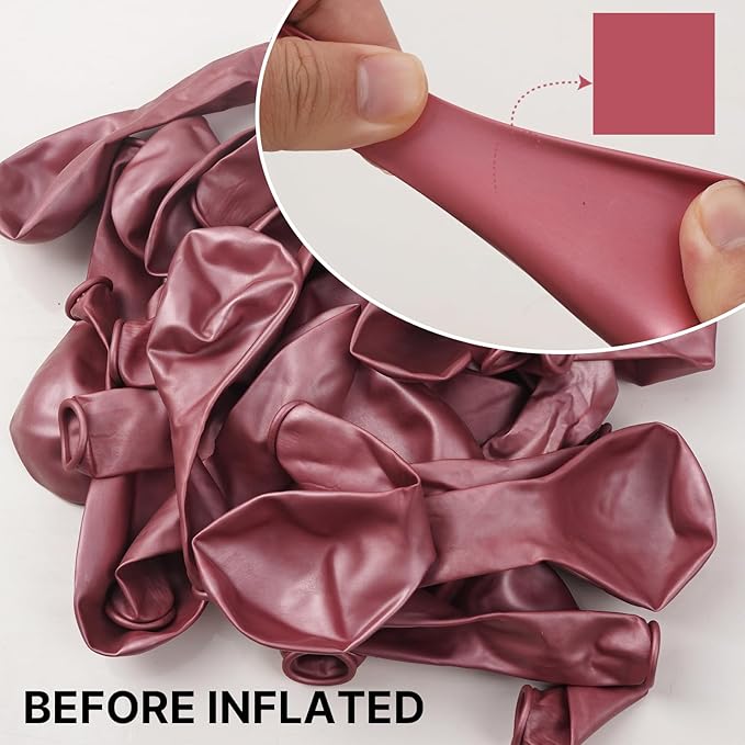 PartyWoo, 50 pcs 12" Pink Metallic Balloons, Balloon Garland or Arch Decorations, Birthday, Wedding, Anniversary, Unisex, All Ages, 3-6hrs Helium, 72hrs Air Filled